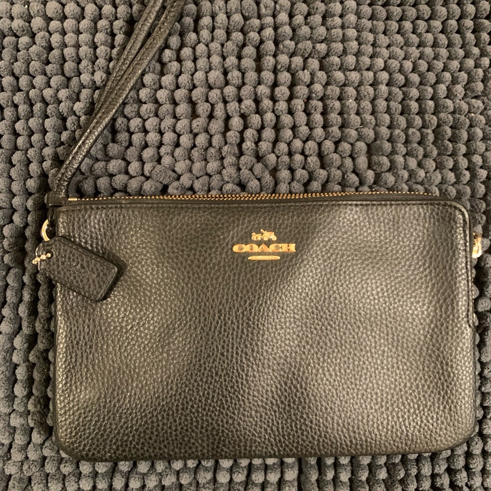 Black coach wristlet